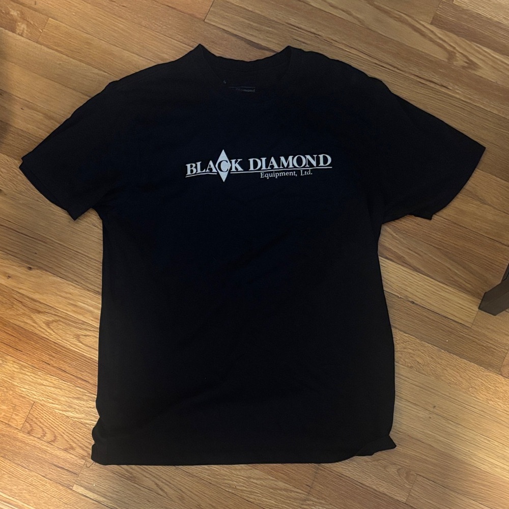 Black Diamond Men's Tee in Black with White Logo